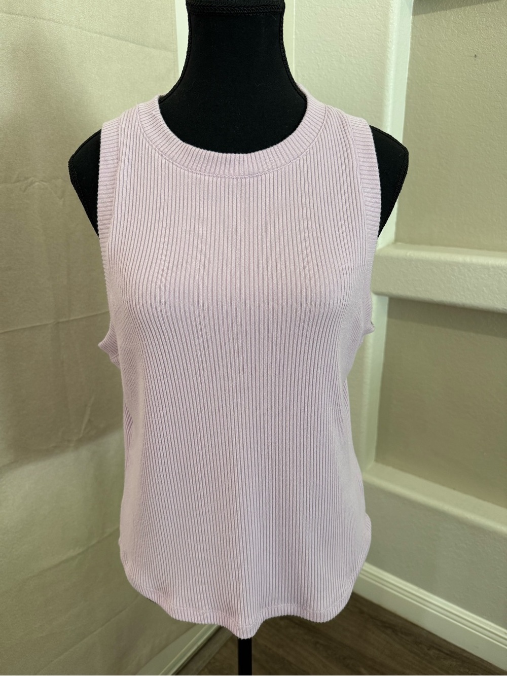American Eagle Soft Ribbed Knit Tank Top Lavender Pink XL
